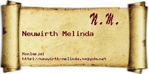 Neuwirth Melinda névjegykártya