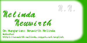 melinda neuwirth business card